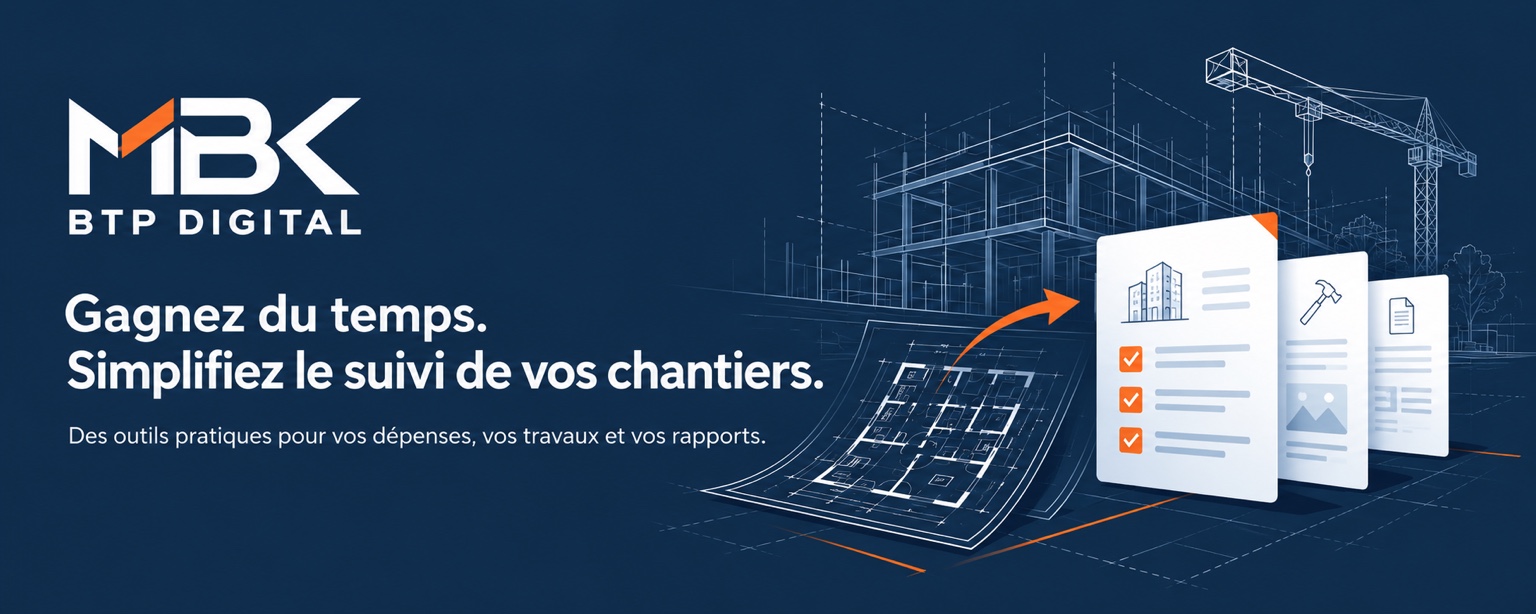 Plans, rapports et outils digitaux de suivi de chantier
